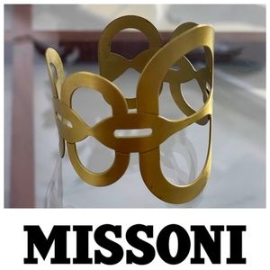 Missoni Gold  / Brass Cuff Bracelet - Vintage